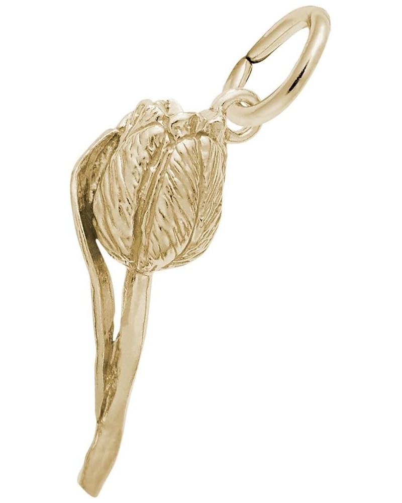 Tulip Charm, Charms for Bracelets and Necklaces Yellow Gold $25.17 Bracelets