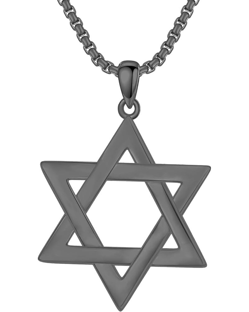 Classic Star of David/Evil Eye Horus Necklace S925 Sterling Silver Jewish Necklace for Men Women White Silver/Gold Plated Hex...