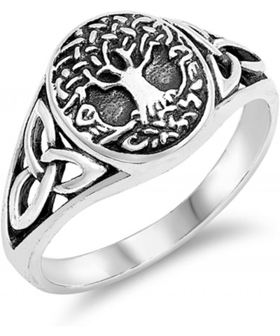 Antiqued Celtic Tree of Life Knot Filigree Ring Sterling Silver Band Sizes 5-10 $12.93 Rings