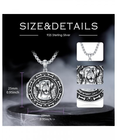 925 Sterling Silver Pet Dog Locket That Holds Pictures Photo Pendant Necklace Patron Amulet Personalized Locket Necklace Gift...