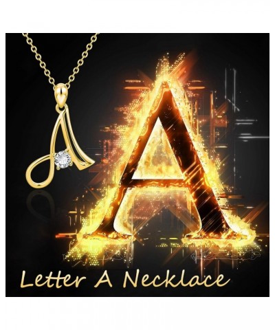 Initial Necklace Sterling Silver Letters 26 Alphabet Pendant Necklace Jewelry Letter A Gold Plated $14.70 Necklaces