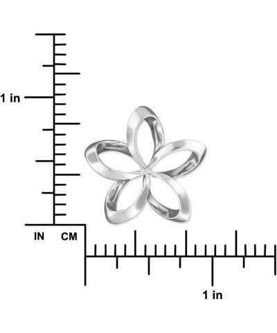 Sterling Silver 24mm Open Plumeria Pendant Necklace, 16+2" Extender 1. Sterling Silver $25.64 Necklaces