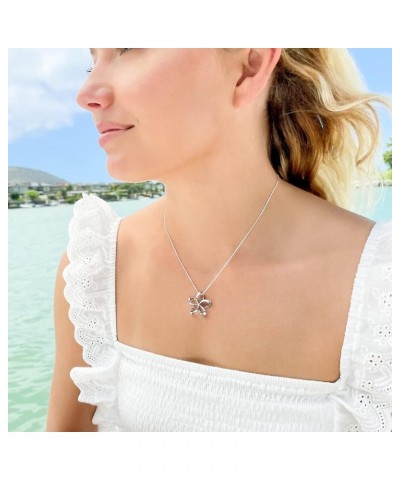 Sterling Silver 24mm Open Plumeria Pendant Necklace, 16+2" Extender 1. Sterling Silver $25.64 Necklaces