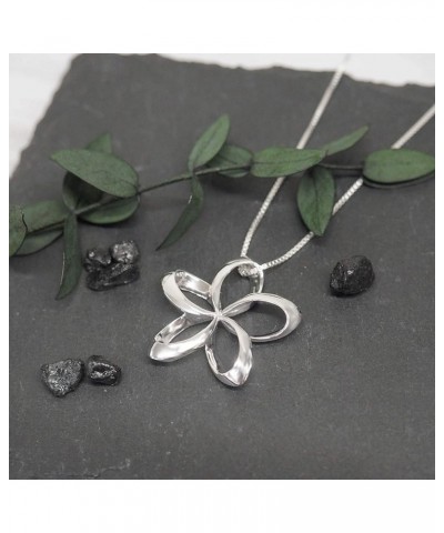 Sterling Silver 24mm Open Plumeria Pendant Necklace, 16+2" Extender 1. Sterling Silver $25.64 Necklaces