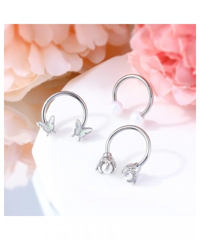 4pcs Septum Rings 16g Spetum Jewelry Gold Cartilage Hoop Nose Rings Hoop Daith Piercing Jewelry Helix Tragus Earrings for Wom...