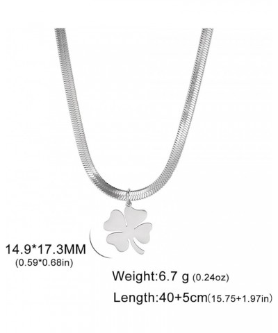 Lucky four-leaf clover pendant necklace Simple Friendship Choker Charm good luck amulet Flower Jewelry Gift Women Teen Girl S...