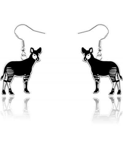 Okapis Earring Cute Okapi Lover Gift Forest Griaffe Zebra Giraffe Gift Okapis Jewelry Okapis Earring $10.56 Earrings