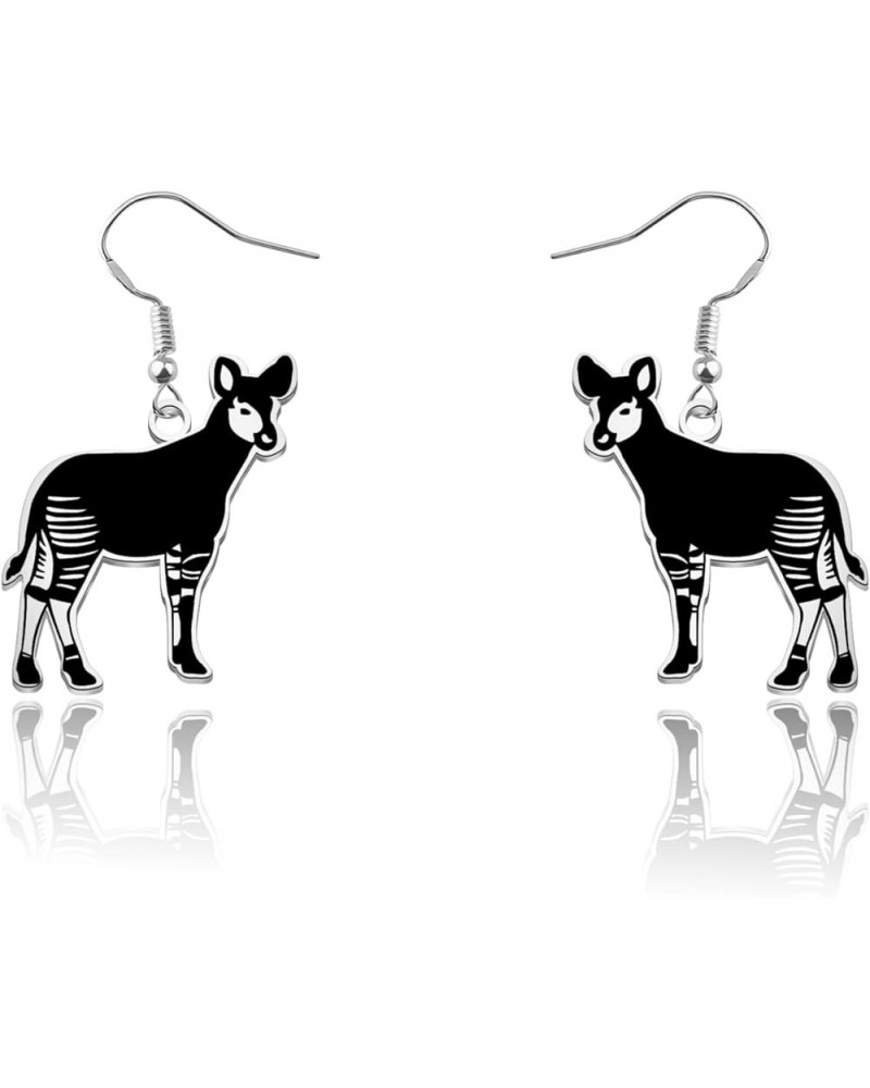 Okapis Earring Cute Okapi Lover Gift Forest Griaffe Zebra Giraffe Gift Okapis Jewelry Okapis Earring $10.56 Earrings