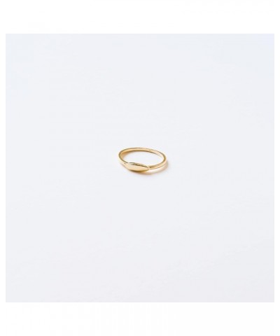 Dainty Gold Stacking Ring | 18K Gold Plated Sterling Silver | Womens Minimal Stackable Ring Slim Bands Signet $10.73 Rings