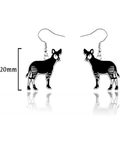 Okapis Earring Cute Okapi Lover Gift Forest Griaffe Zebra Giraffe Gift Okapis Jewelry Okapis Earring $10.56 Earrings