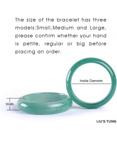 Jade Bracelet for Womens Simple Style Natural Green Jade Bangle Handmade Crafts Medium Size: 60mm-62mm Inner Diameter $26.61 ...