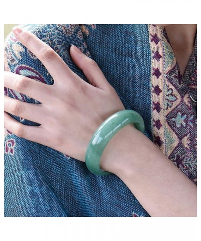 Jade Bracelet for Womens Simple Style Natural Green Jade Bangle Handmade Crafts Medium Size: 60mm-62mm Inner Diameter $26.61 ...