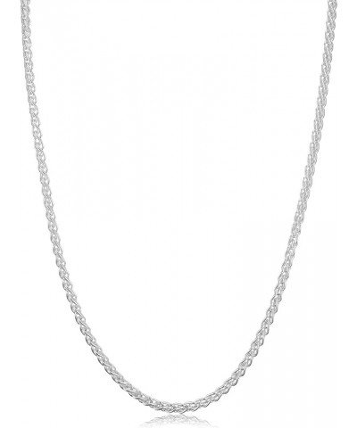 925 Sterling Silver Round Wheat Chain Necklace (1 mm, 1.5 mm, 2 mm or 2.6 mm) | Made in Italy 22 inch 2.6 mm wide $9.97 Neckl...