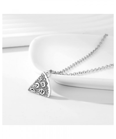 Best Friend Necklaces, Pizza BFF Necklaces for 2 Antique Silver Color Pizza Slice Friendship Necklace Set of 6 $8.54 Necklaces