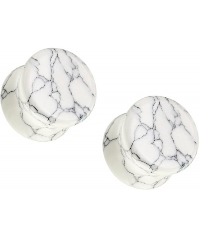 White Turquoise Stone Double Flared Plug Gauges, Sold as a Pair 8mm (0GA) $9.84 Body Jewelry