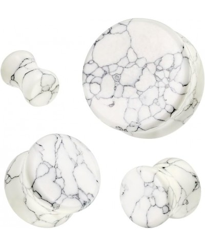 White Turquoise Stone Double Flared Plug Gauges, Sold as a Pair 8mm (0GA) $9.84 Body Jewelry