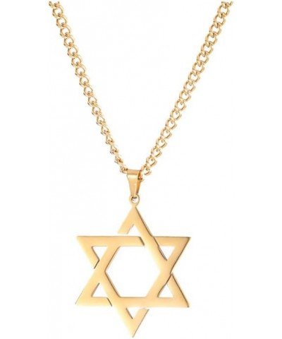 Stainless Steel Star of David Choker Necklace Jewish Women Collar Necklace gold-big $11.75 Necklaces