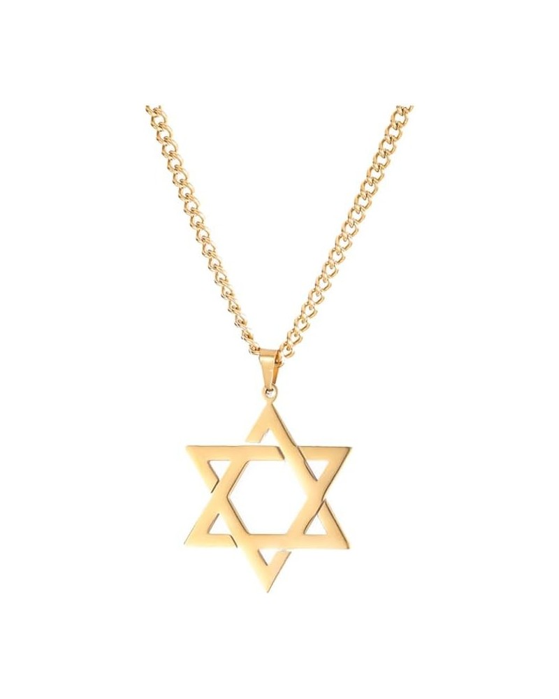 Stainless Steel Star of David Choker Necklace Jewish Women Collar Necklace gold-big $11.75 Necklaces