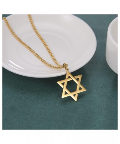 Stainless Steel Star of David Choker Necklace Jewish Women Collar Necklace gold-big $11.75 Necklaces