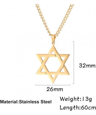 Stainless Steel Star of David Choker Necklace Jewish Women Collar Necklace gold-big $11.75 Necklaces