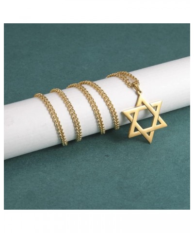 Stainless Steel Star of David Choker Necklace Jewish Women Collar Necklace gold-big $11.75 Necklaces