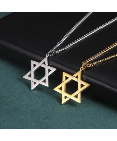 Stainless Steel Star of David Choker Necklace Jewish Women Collar Necklace gold-big $11.75 Necklaces