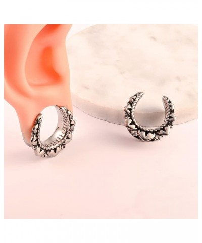 2PCS Vintage Flower Hypoallergenic Stainless Steel Opening Plugs Ear Gauges Tunnels Piercing Expander Stretchers Fashion Body...