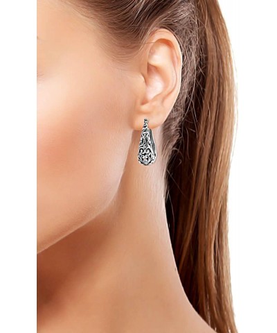 Basket Hoop Earrings 925 Sterling Silver 8.37 G for Women Jewelry Birthday Gifts for Women $22.20 Earrings