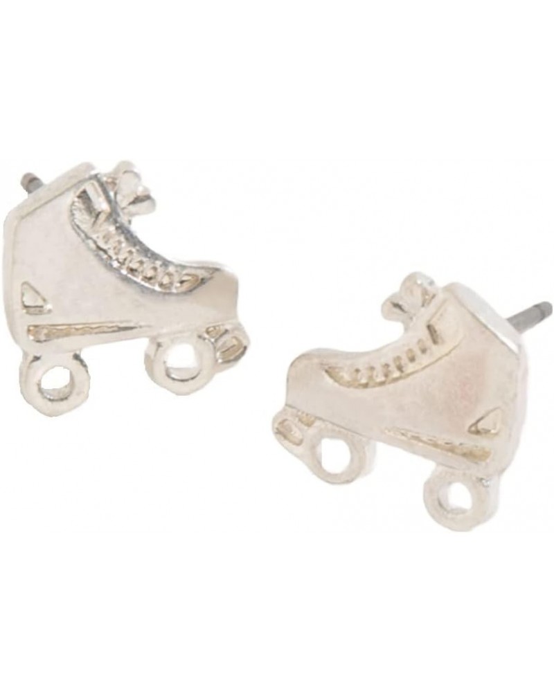 Howard's Stud Buds Roller Skate Stud Earrings for Women Silver $8.16 Earrings