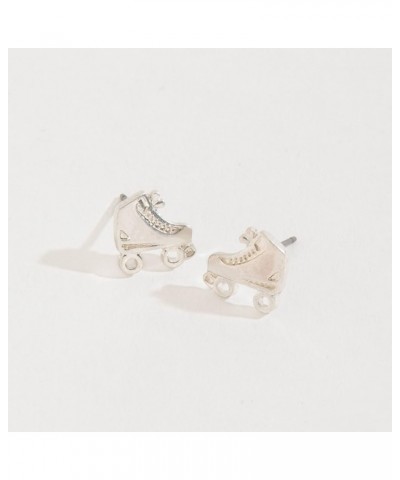 Howard's Stud Buds Roller Skate Stud Earrings for Women Silver $8.16 Earrings