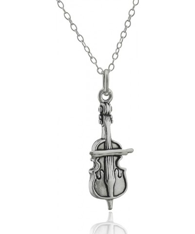 Sterling Silver Musical Instrument Charm Pendant Necklaces for Women CELLO $16.52 Necklaces