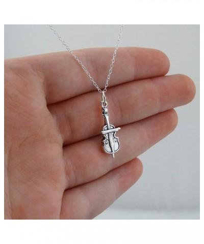 Sterling Silver Musical Instrument Charm Pendant Necklaces for Women CELLO $16.52 Necklaces