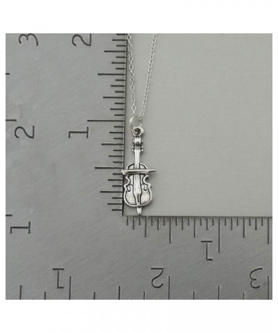 Sterling Silver Musical Instrument Charm Pendant Necklaces for Women CELLO $16.52 Necklaces