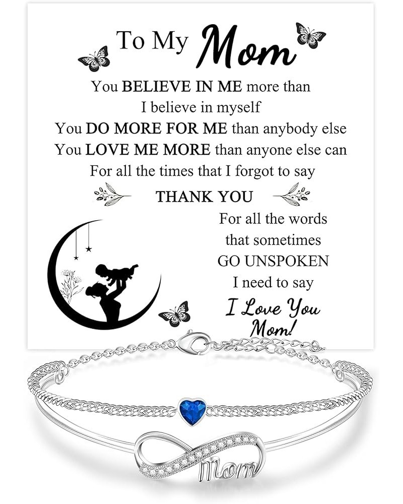 ???????? ???????? for Mom Birthday ???? ??? ??? from Daughter Son Birthstone Bracelets for Women Mother Mama Bonus Mom Stepmo...