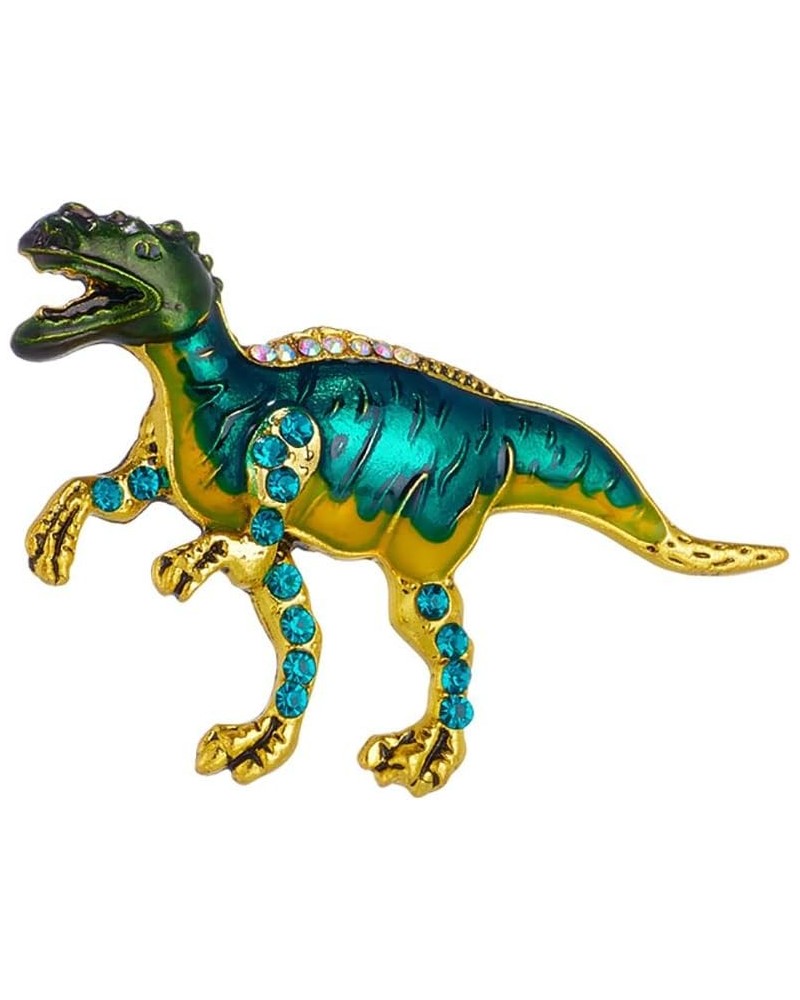 Fashion Dinosaur Brooch Pin Rhinestone T-Rex Dragon Animal Enamel Pins Clip Lapel Sweater Coat Dress Suit Hats Backpacks Badg...