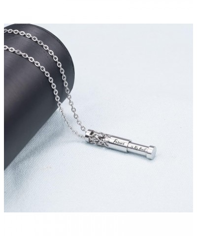 Cylinder Urn Necklaces for Ashes Forever in My Heart Two Bar Necklace Secret Message Cremation Jewelry Double Layered Bar Urn...