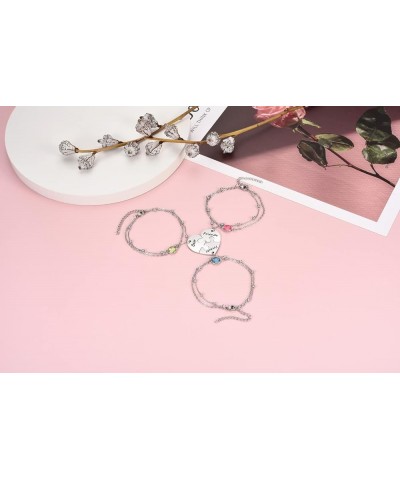 3/4 PCS Puzzle Piece Bracelet Set for Best Friend Stainless Steel Best Friends Forever Matching Heart Puzzle Link Bracelet fo...