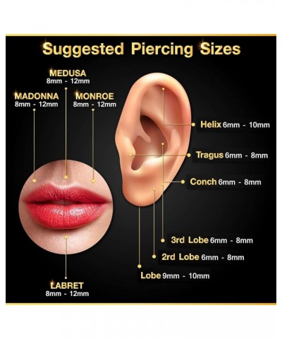 Acrylic Push In Lip Rings 16 gauge 1/4 6mm 2mm Crystal Vertical Labret Earrings Labret Nose Piercing Jewelry See More Colors ...