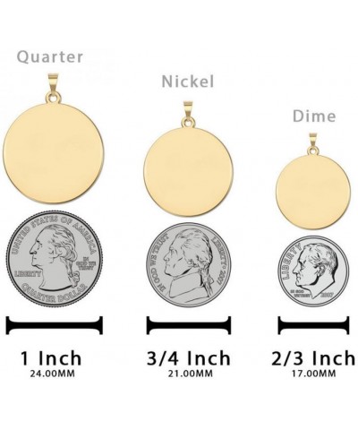 Saint Brendan Double Sided Sailors Round Religious Medal - - 2/3 Inch Size of Dime, Sterling Silver $18.88 Pendants