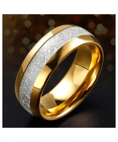 Couple Ring Bridal Set His And Hers Women 10k Yellow Gold Filled Square CZ Men Stainless Steel Band Wedding Ring Band Set Yel...