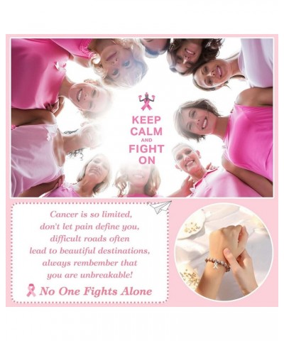 Breast Cancer Gifts Inspirational Bracelets for Women Girls Pink $10.99 Bracelets