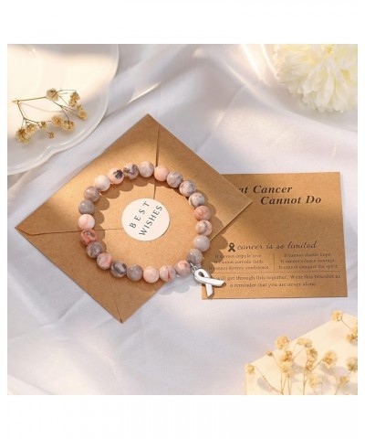 Breast Cancer Gifts Inspirational Bracelets for Women Girls Pink $10.99 Bracelets