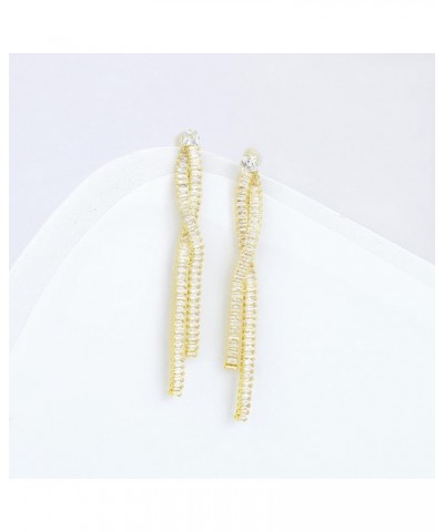 Silver Earrings for Women Trendy Dangle Earrings Prom Wedding Bridal Gold Earrings for Women gold $18.45 Earrings