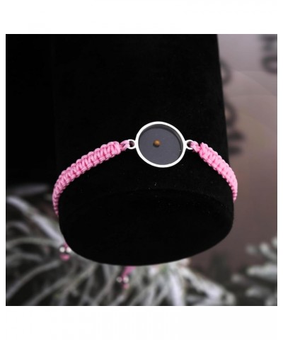 Mustard Seed Charm Handmade Braided Rope Bracelets Women's Christian Bracelet Christian Themed Jewelry Seed Pink $10.77 Brace...