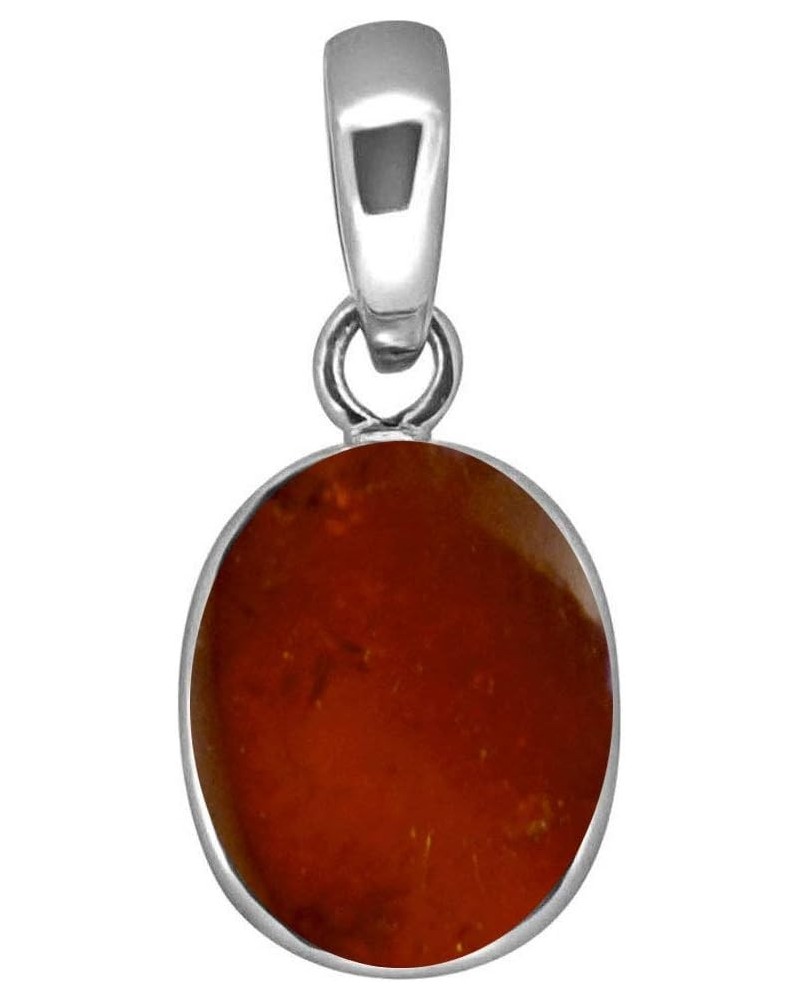 Choose Your Color Real 5 Carat Oval Shape Gemstones Simple 925 Silver Pendant Handmade Locket cabochon-hessonite-natural $15....