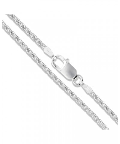 Sterling Silver Diamond-Cut Wheat Chain Solid 925 Italy New Foxtail Spiga Necklace 1.5mm Length 20 Inches $16.34 Necklaces