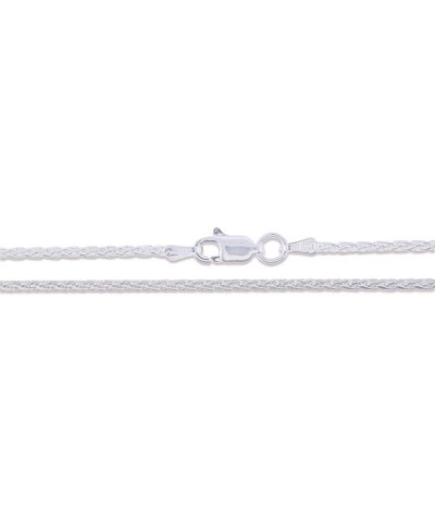 Sterling Silver Diamond-Cut Wheat Chain Solid 925 Italy New Foxtail Spiga Necklace 1.5mm Length 20 Inches $16.34 Necklaces