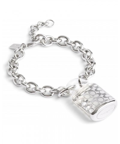 COACH Womens Signature Quilted Lucite Padlock Charm Bracelet $46.50 Bracelets