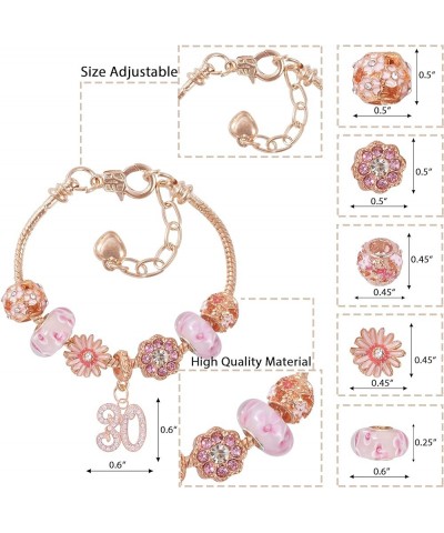 30th Birthday Gift rose gold $10.79 Bracelets