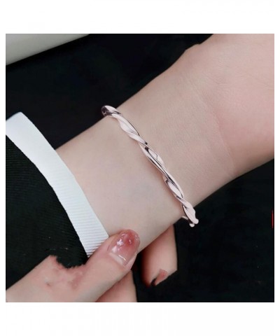 925 Sterling Silver Bracelets Open Adjustable Bangle Bracelet Teardrop Water Drop Cuff Bangles for Women Pattern 5 $11.43 Bra...